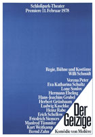 Volker Noth, Plakat, Komödie von Molière, Der Geizige, Schloßpark-Theater, 1978, Format: 118,9 x 84 cm