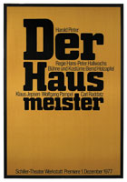 Volker Noth, Plakat, Harold Pinter, Der Hausmeister, Schiller-Theater Werkstatt, 1977, Format: 118,9 x 84 cm