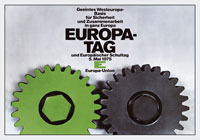Volker Noth, Plakat, Europa-Tag, Geeintes Westeuropa – Basis für Sicherheit und Zusammenarbeit in ganz Europa, Europa-Union, 1975, Format: 59,4 x 84 cm